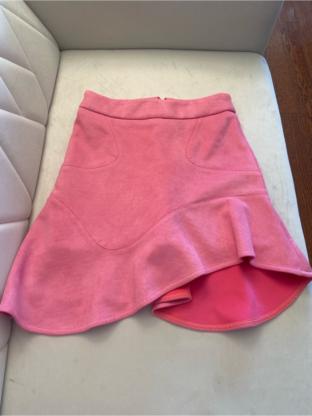 High-Low Pink Flounce Skirt
